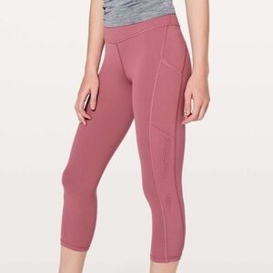 Lululemon Ready To Race Crop Leggings - 21” - Moss Rose